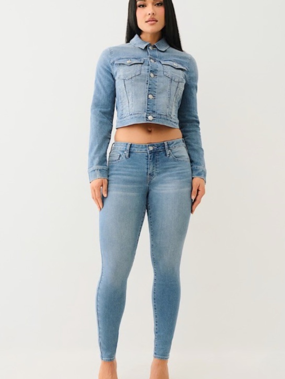 True Religion Jennie Mid Rise Curvy Skinny Jean